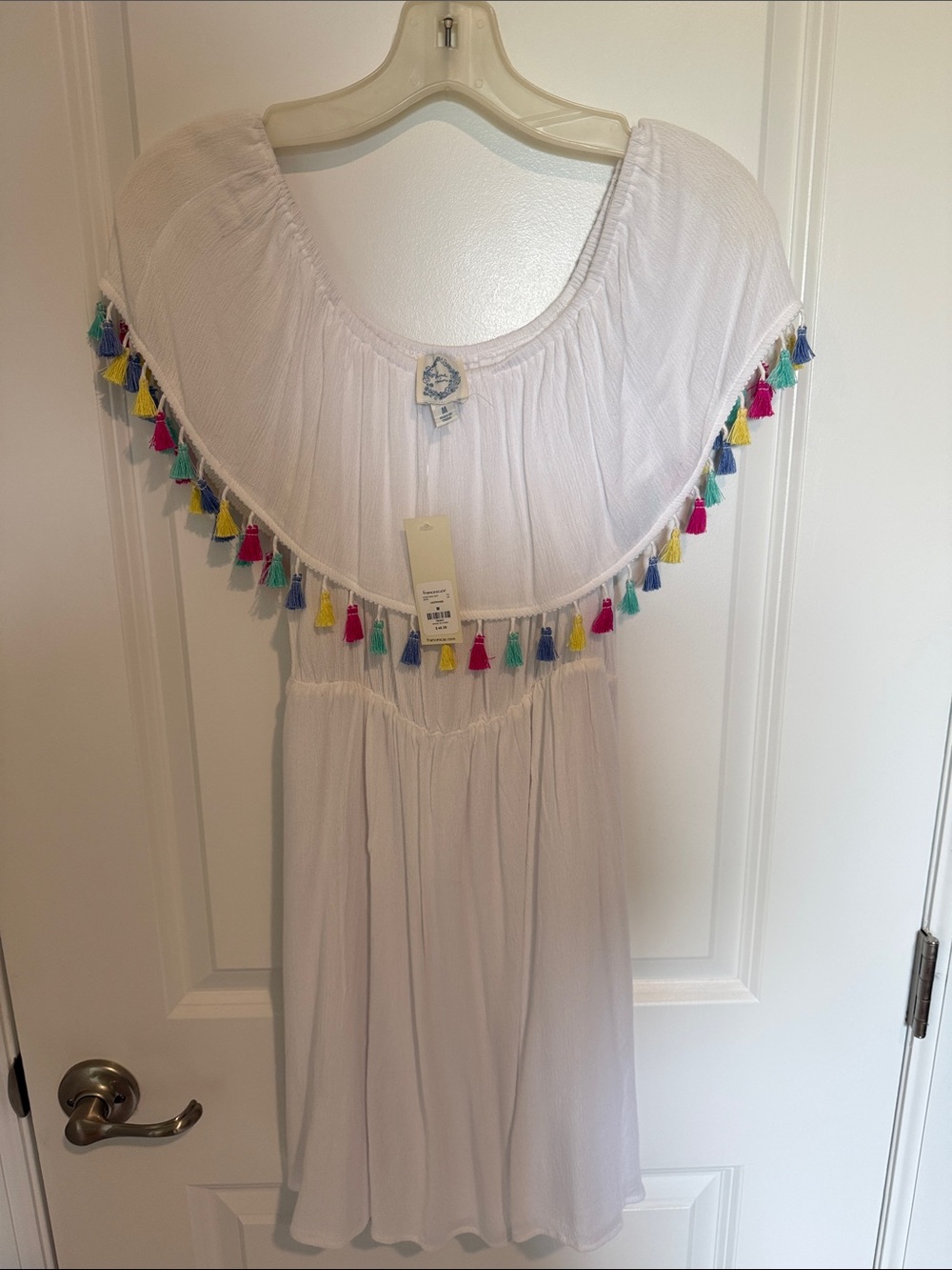 Blue Rain White swim coverup